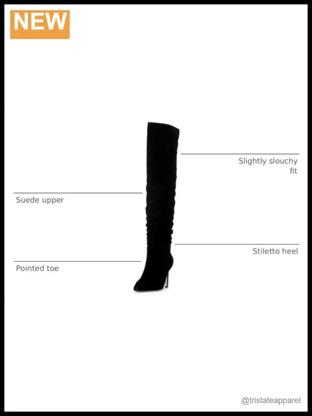 Over-the-Knee Suede Boots Stiletto Heel Pull-On Fall